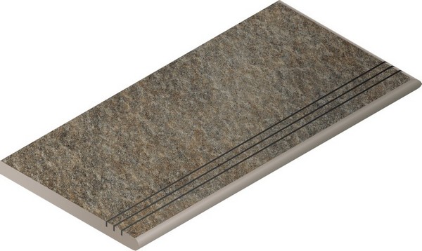 Ступень Италон Дистрикт Эмеральд закругленная Грип правая 620040000041 коричневый 30x60