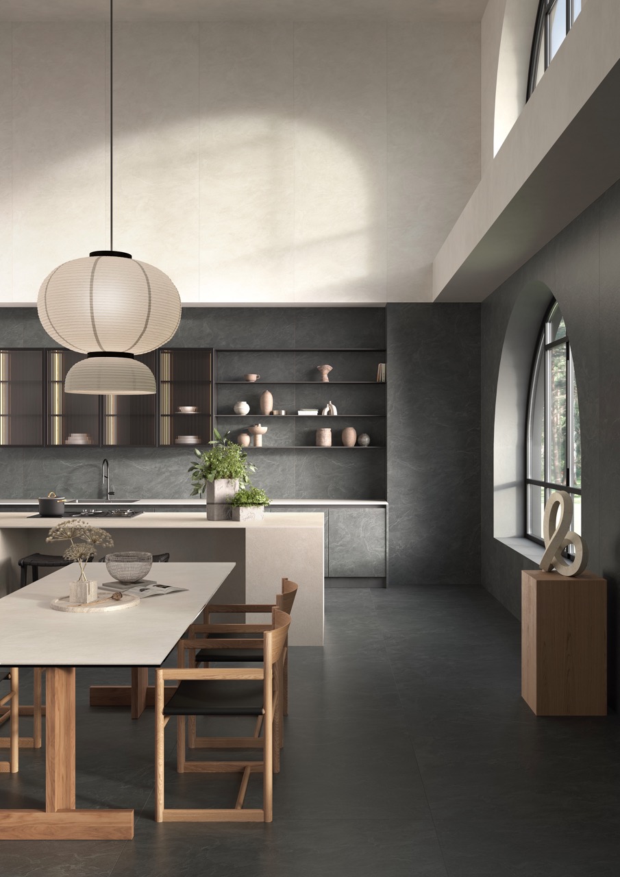 Керамогранит Laminam Слэйт Аляска 12 LAMF012612_IT белый 162x324