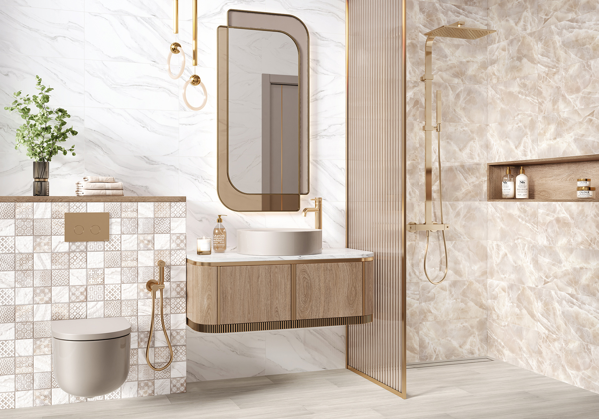 Керамическая плитка Alma Ceramica Фреско TWU2550FRC14 бежевый 24.9x50