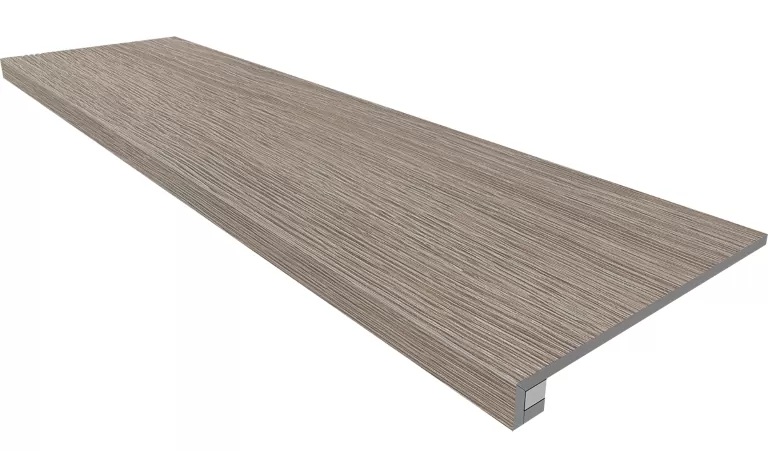 Estima Комплект KW02 Kraft Wood Light Grey (Ступень 33x120 структурированный прямоугольный бортик без насечек + Подступенок 14,5x120)