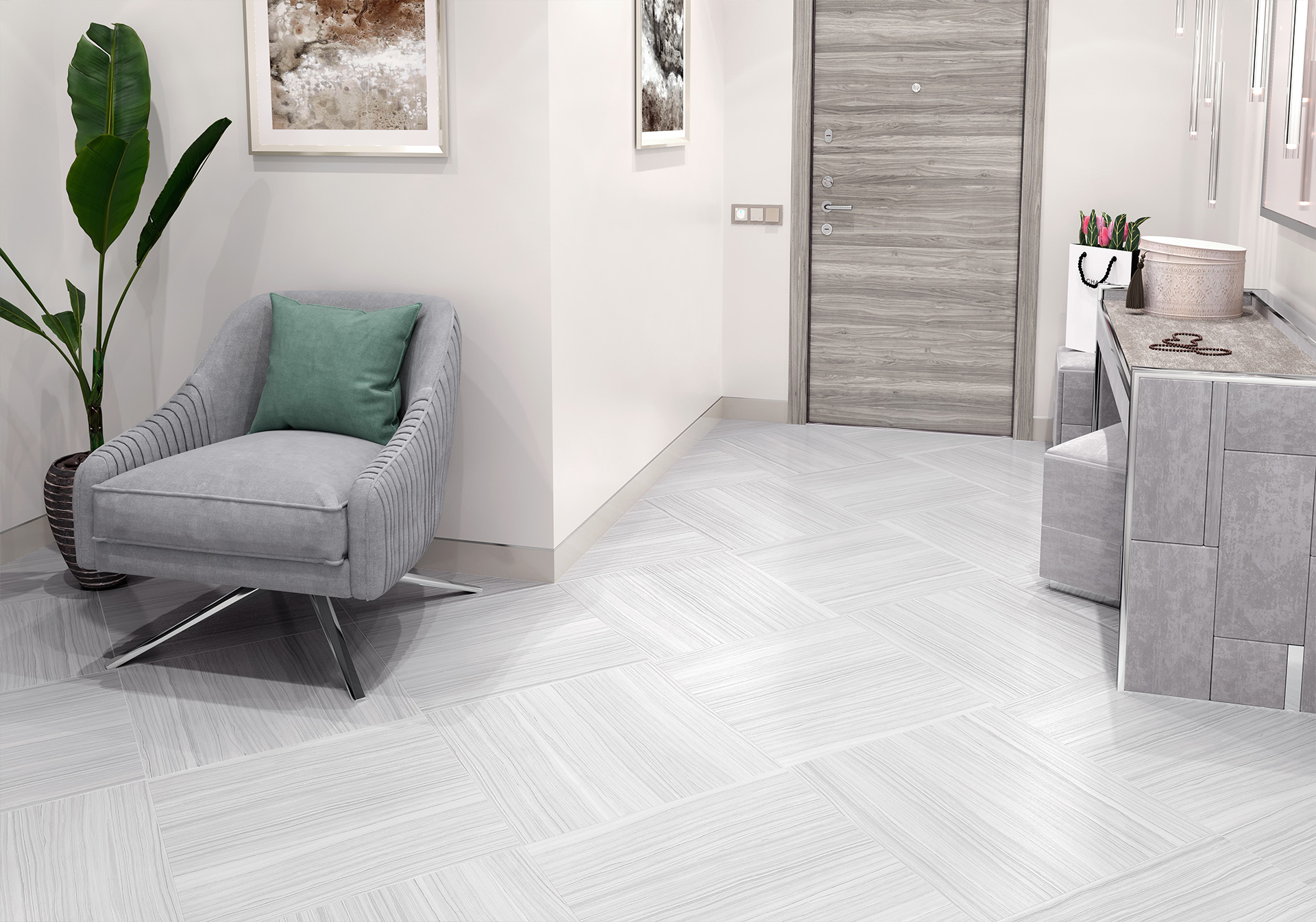 Керамическая плитка Alma Ceramica Бутик TWA11BTQ007 белый 20x60
