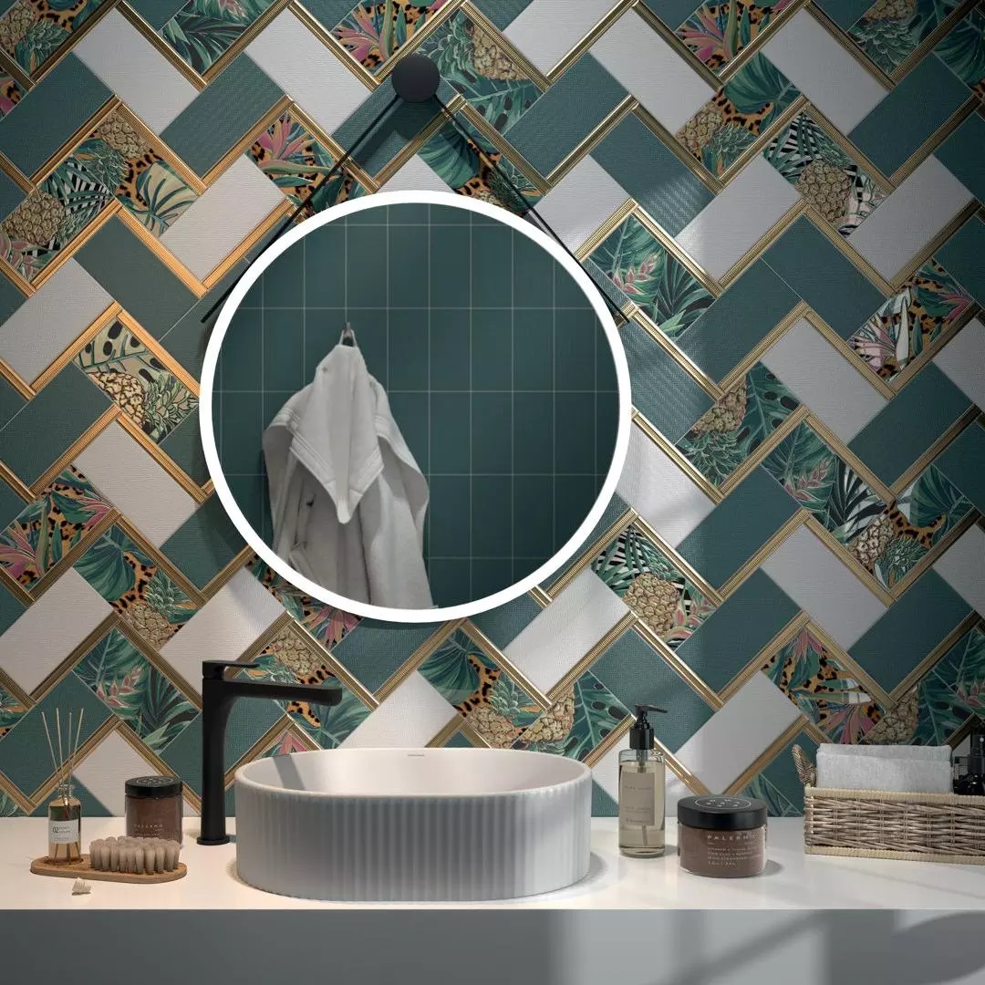 Керамическая плитка Kerama Marazzi Пальмейра белый матовый 9.9x20 19074
