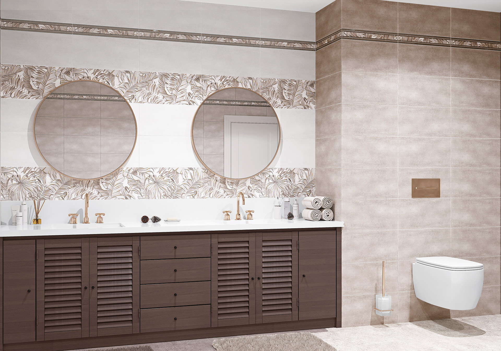 Керамическая плитка Alma Ceramica Бонита TWU09BNT404 коричневый 24.9x50