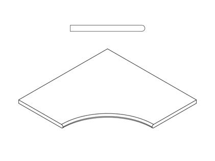 Бортик угловой закругленный Italon Contempora Х2 Pure 60x60