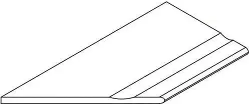 Бортик Италон Фоссил Дезерт с выемкой закругленный левый 620090001425 коричневый 30x120