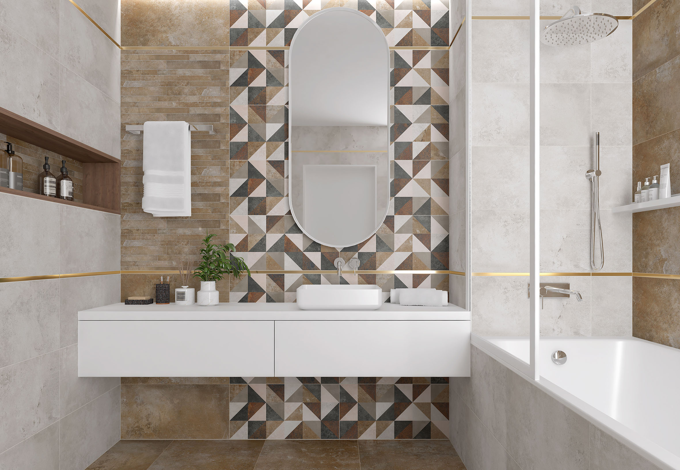 Керамогранит Laparet Ferry коричневый 50x50 матовый