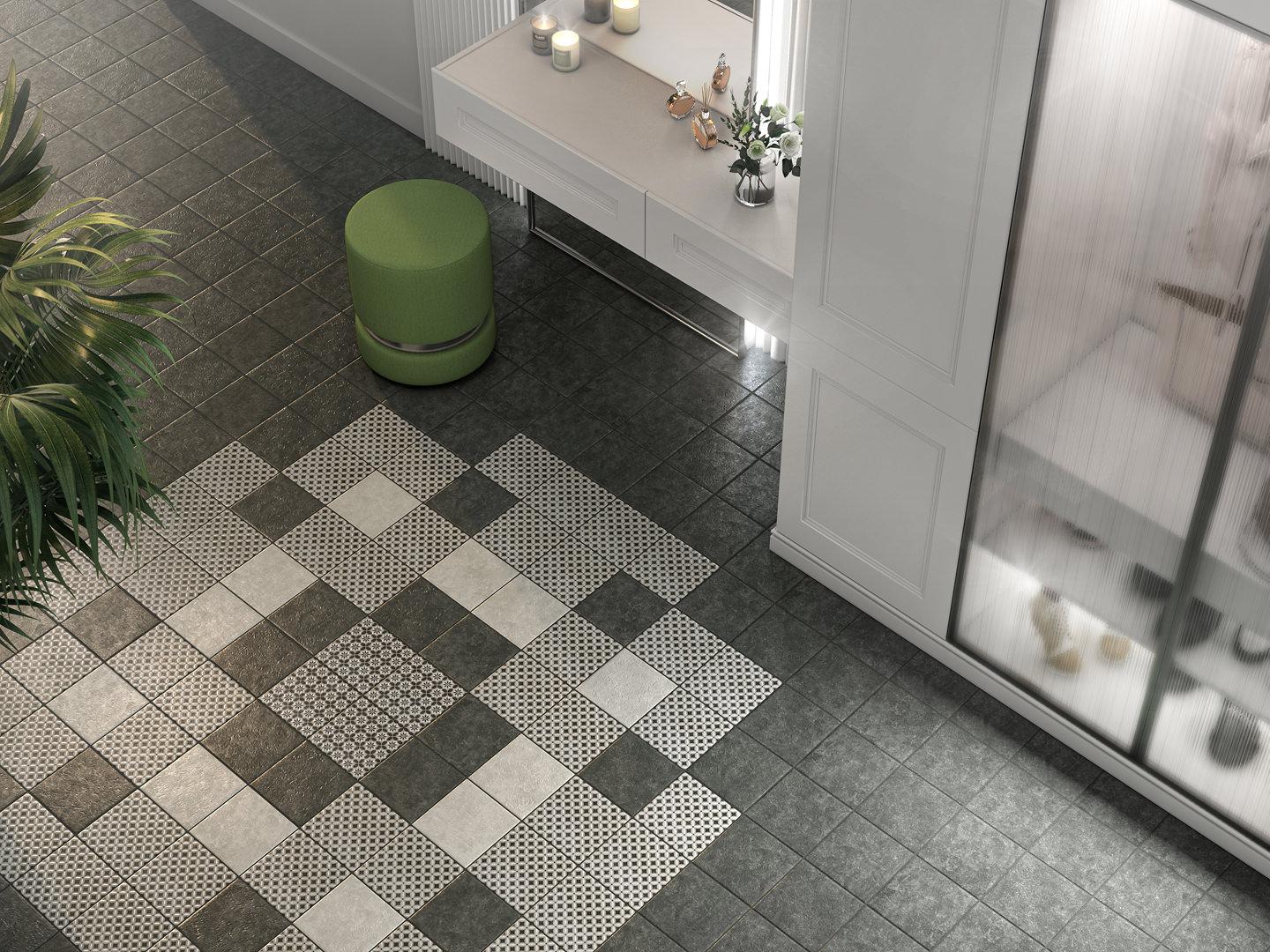 Декор Kerama Marazzi Фреджио 2 черно-белый 20x20 VT\A295\SG1544N