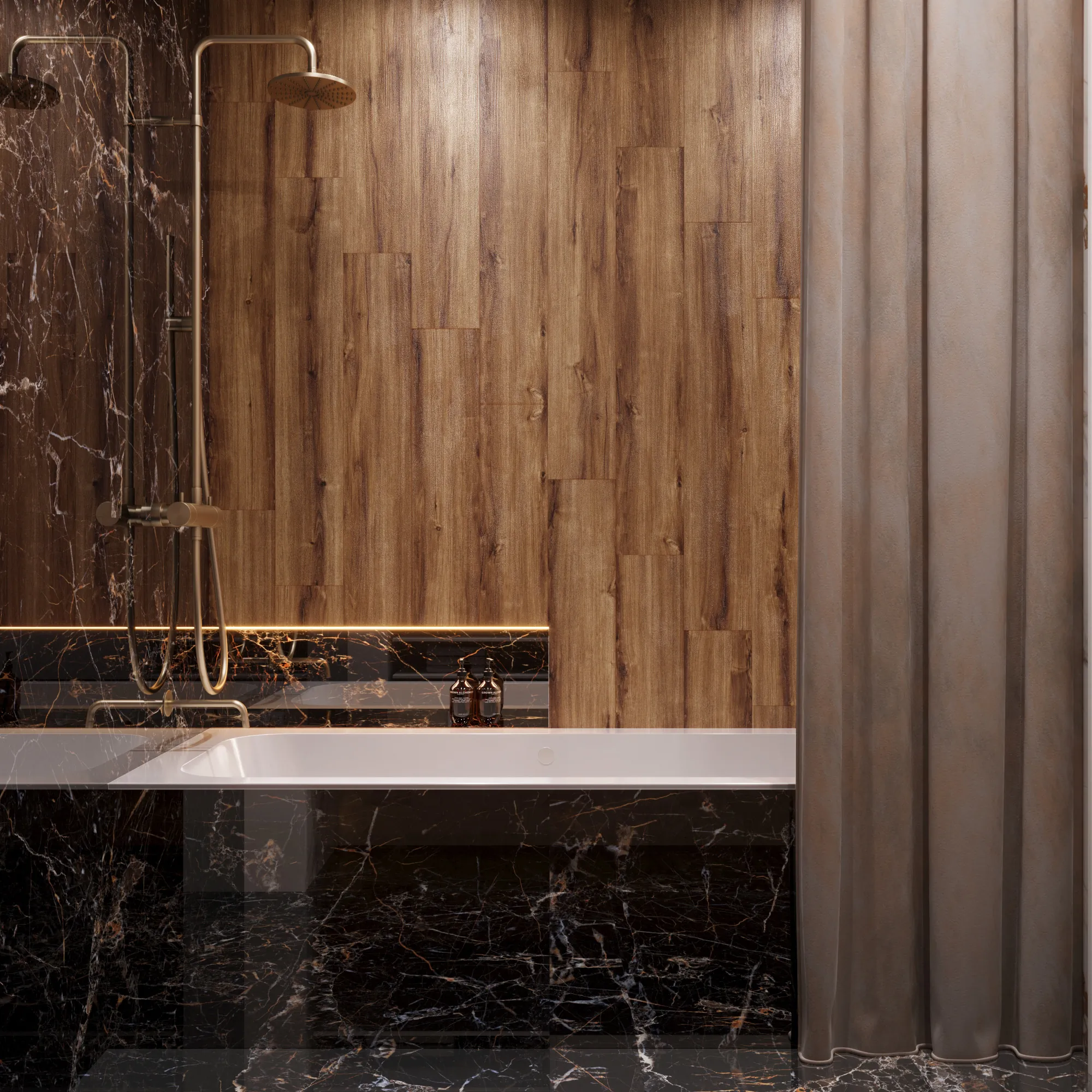 Керамогранит Креанза CW-RT01-B Akasa Wood Ash Rustic Wood 20x120 серый