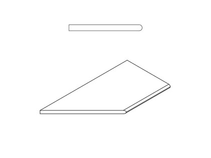 Бортик закругленный левый Italon Contempora Х2 Pure 30x60