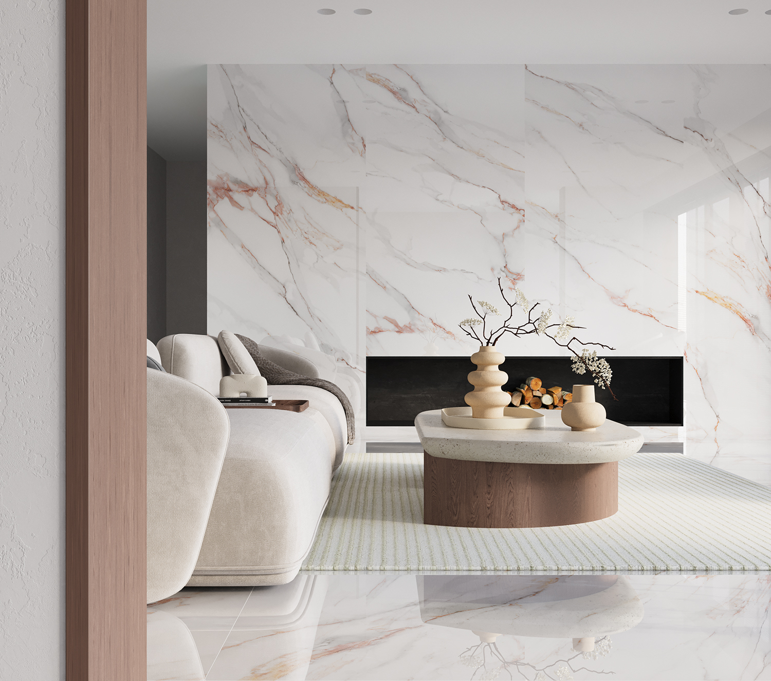 Керамогранит СтароСлэбс Marquina Night High Glossy 120x278 черный