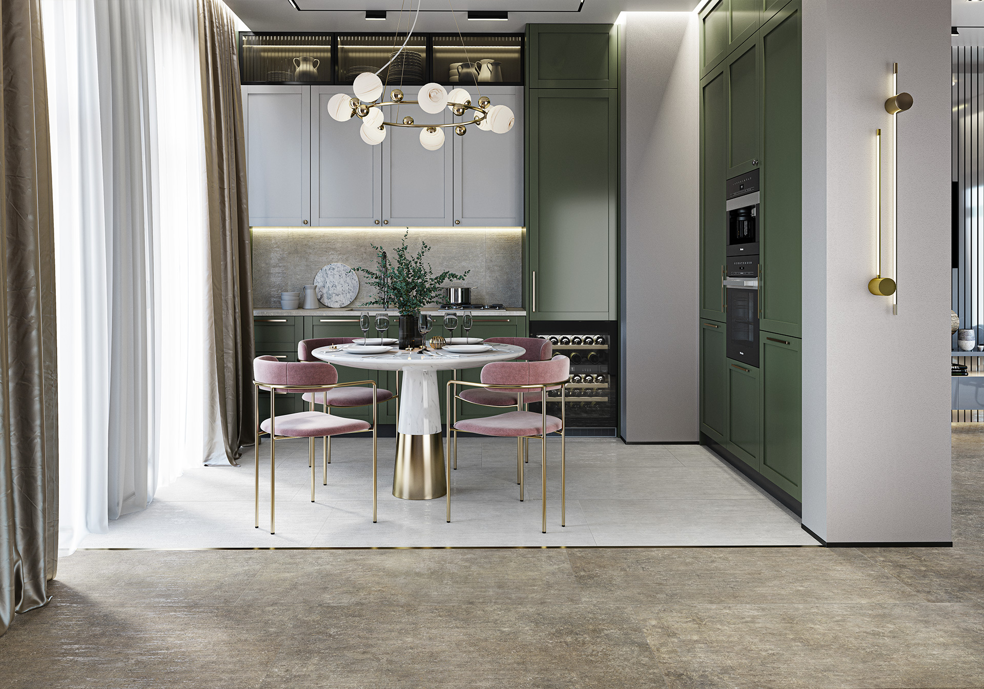 Керамогранит Креанза SH1003-G Corten Grey Shape 60x120 серый