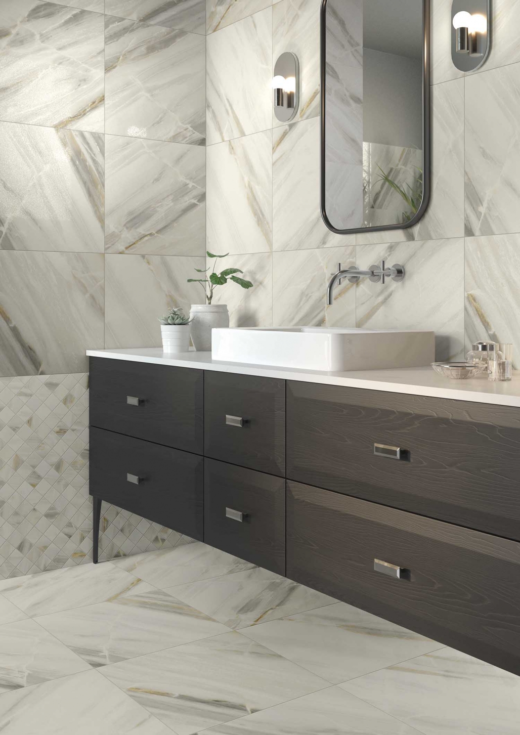Плинтус ColiseumGres Firenze Bianco 7,2x45