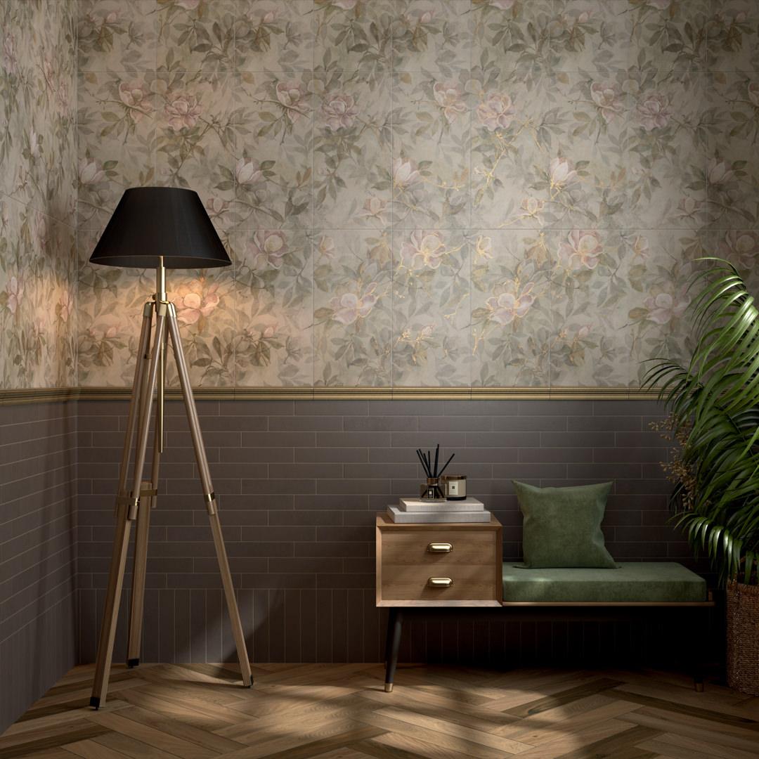Панно Kerama Marazzi Магнолия 2 матовый (из 4 частей) 60x120 VT\B413\4x\11037R