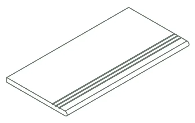 Ступень Италон Магма Сильвер закругленная Грип 620040000238 серый 30x120