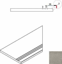 Ступень Italon Discover X2 Grey Bordo Grip Dx правый 30x60