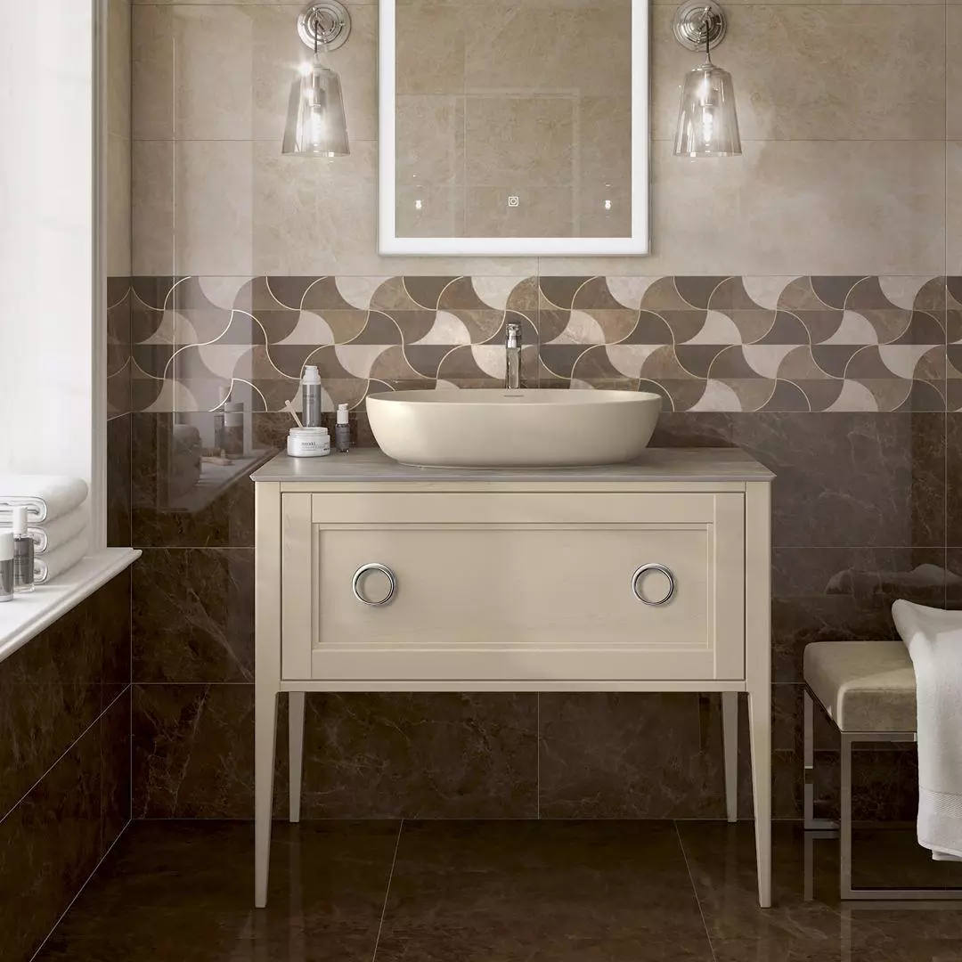 Бордюр Kerama Marazzi SPA040R Гран-Виа коричневый светлый обрезной 2,5x30