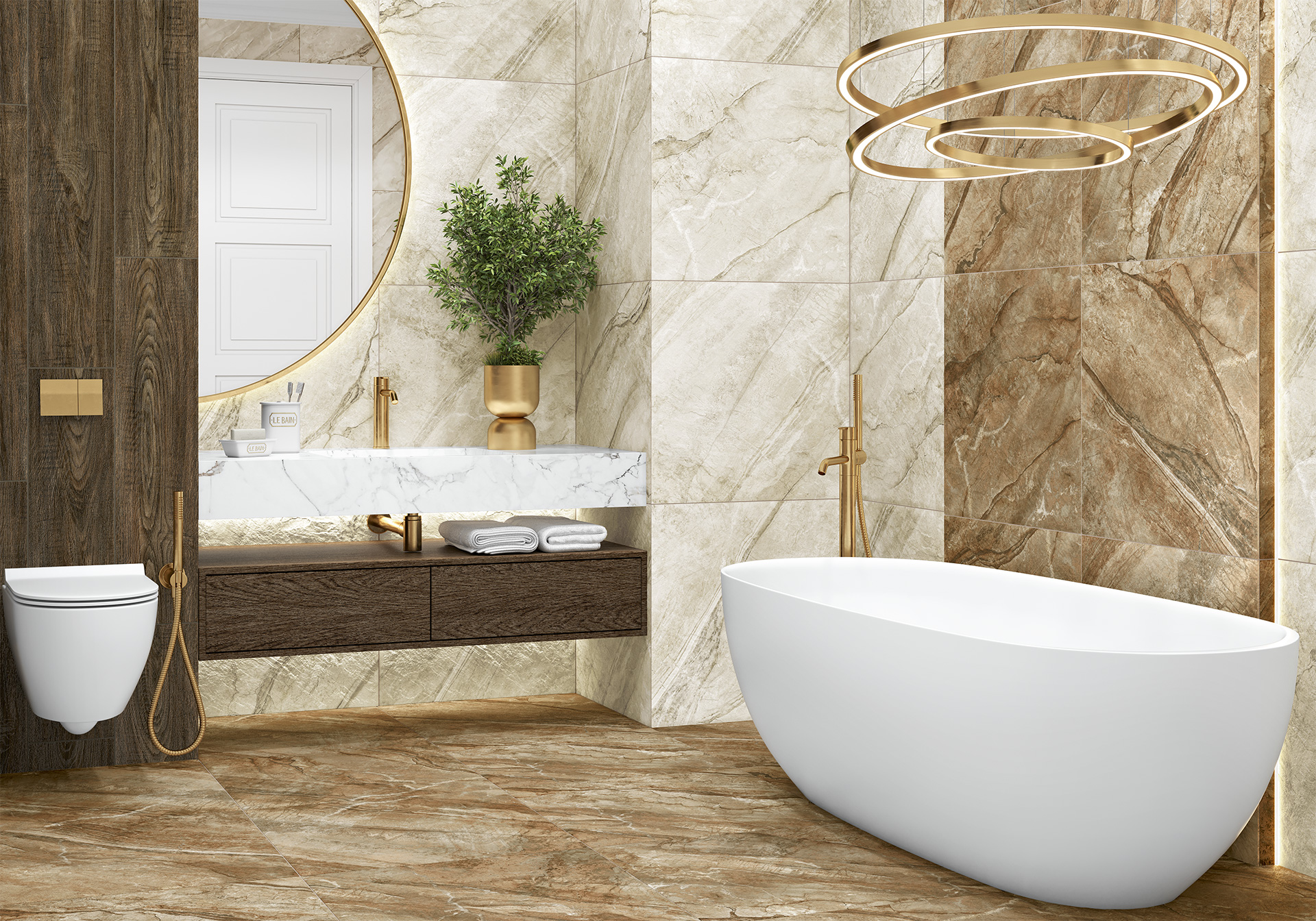Керамогранит Alma Ceramica Магма GFU04MGM44R коричневый 60x60