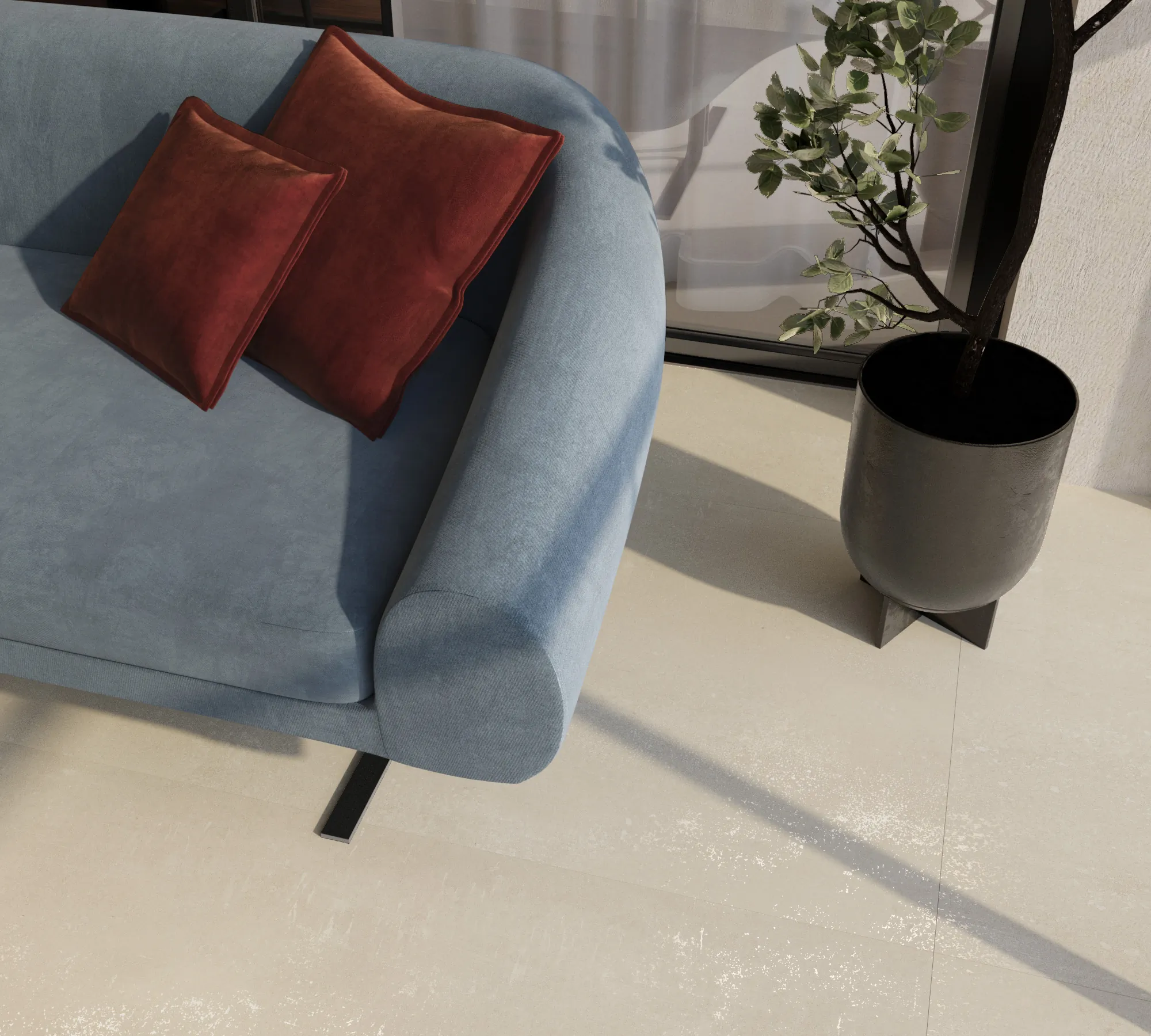 Керамогранит Креанза CZ-GL02-B Canvas Silver Grey Matt Glossy Ink 80x160 серый