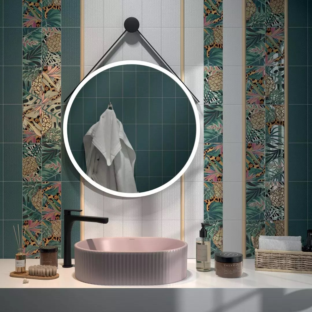 Керамическая плитка Kerama Marazzi Пальмейра белый матовый 9.9x20 19074