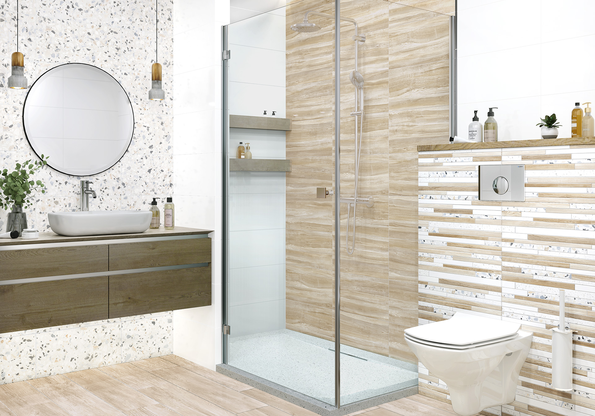 Керамическая плитка Alma Ceramica Билбао TWU09BLB024 разноцветный 24.9x50