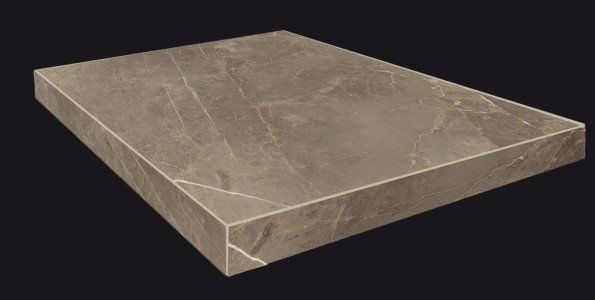 Ступень угловая правая ColiseumGres Portofino Grigio 33x45 матовая