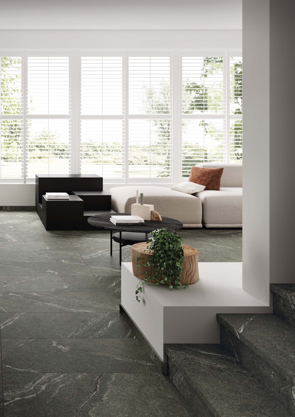 Ступень угловая левая ColiseumGres Lugano Ice 33x90