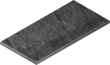 Ступень Italon Материя X2 Титанио 120 закругленная грип левая 620040000207 черный 30x120