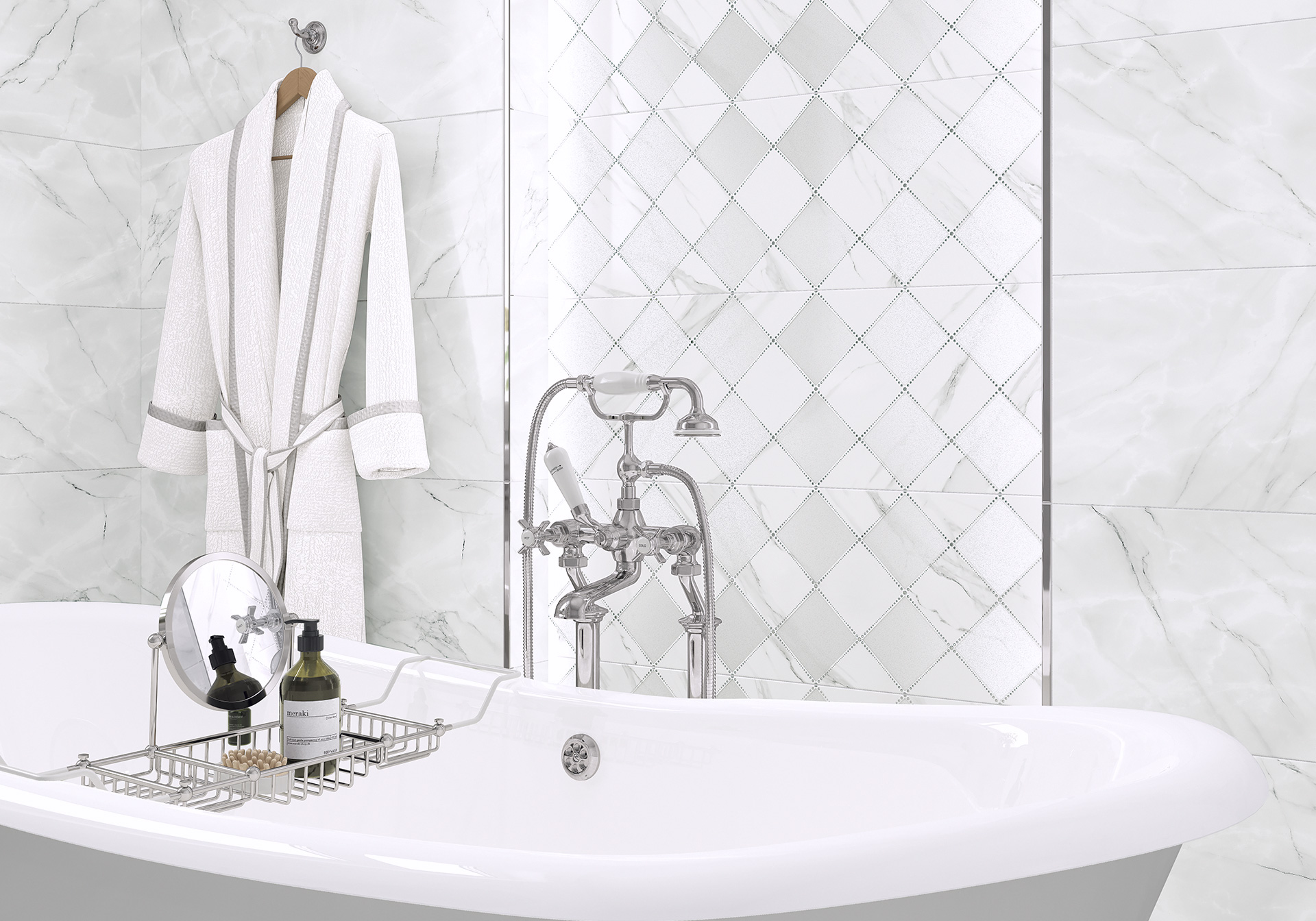Керамическая плитка Alma Ceramica Ларедо TWU93LRD70R серый 30x90