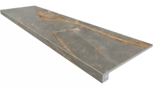 Комплект Estima IN01 Ametis Intense Grey (Ступень 33x120 непол. прямоугол. бортик без насечек + Подступенок 14,5x120)