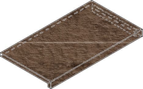 Ступень угловая правая Italon NL-Wood Х2 Pepper X2 33x60