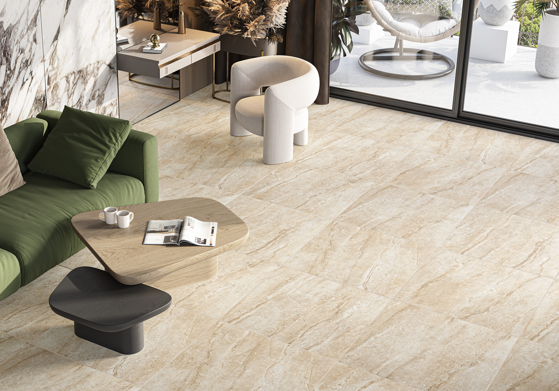 Керамогранит Alma Ceramica ДианоРил GFU04DRL40R бежевый 60x60