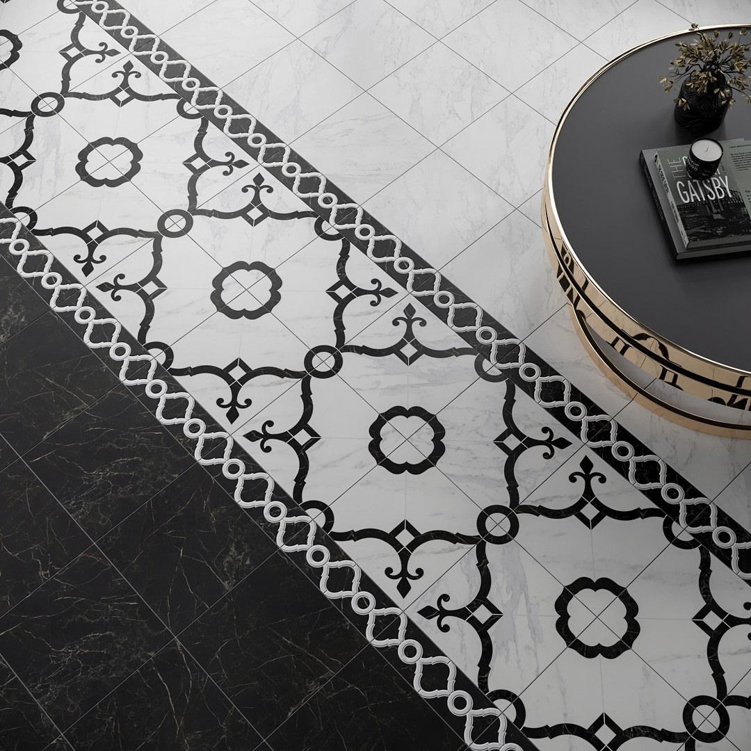Декор Kerama Marazzi ID94 Фрагонар наборный чёрный 9,9x9,9