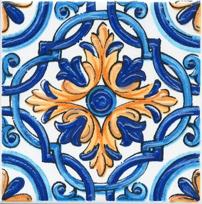 Вставка Kerama Marazzi Капри майолика 9.8x9.8 STG\A490\1146H