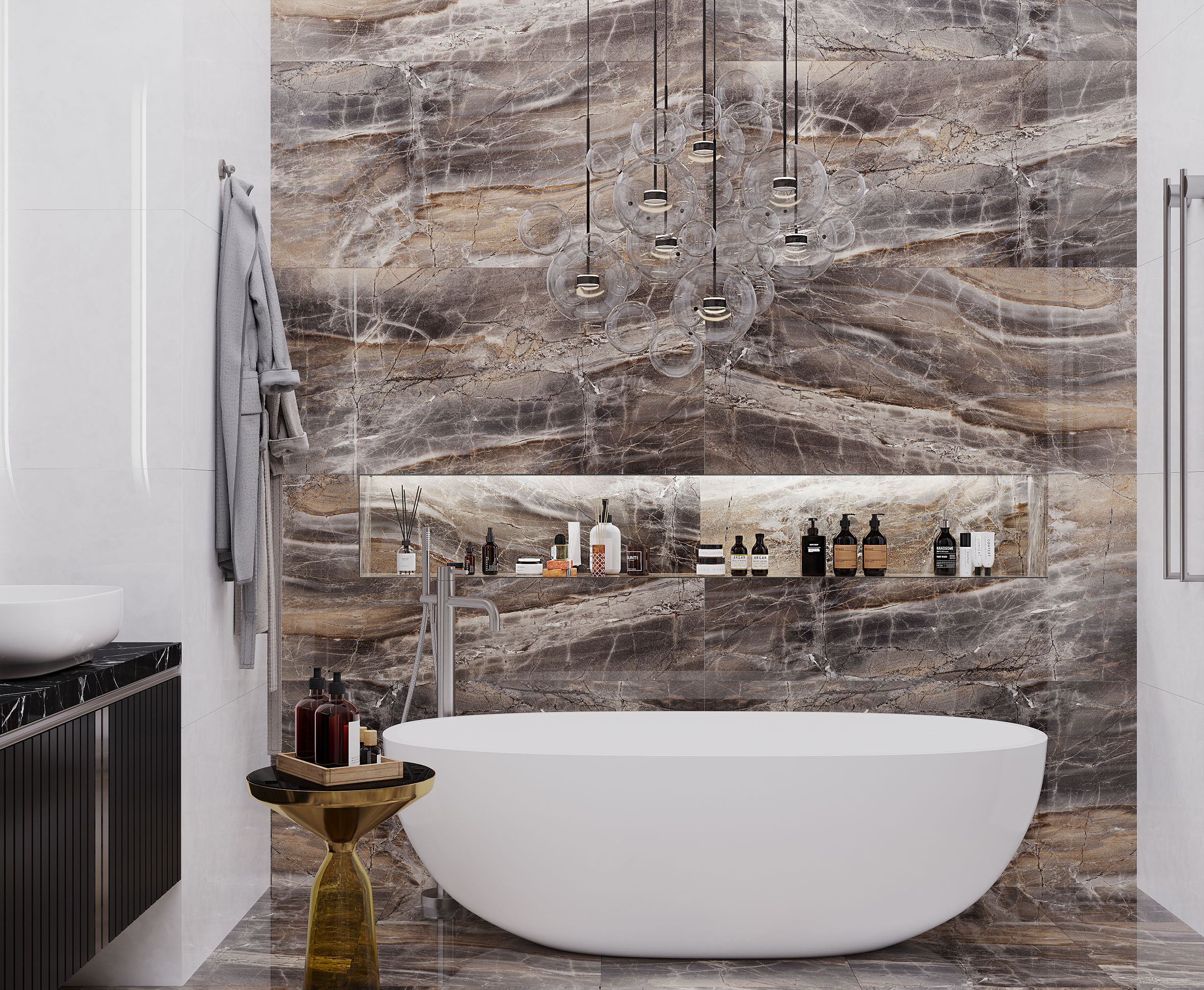 Керамогранит Laparet Electra Brown 60x60 полированный