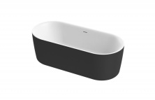 Ванна акриловая отдельностоящая Cezares METAURO-INT-Central-180-80-60-B-W-MATT
