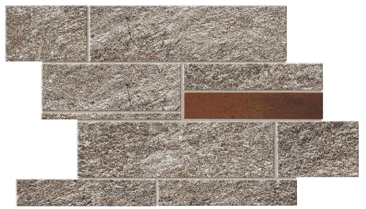 Мозаика Atlas Concorde Norde Piombo Brick Corten Matte 27.8x39 A599