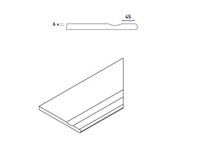 Бортик с выемкой закругленный правый Italon Contempora Х2 Pure 30x60