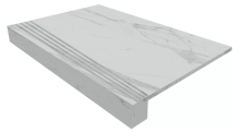 Комплект Estima MN01 Montis White (Ступень 33x120 непол. прямоугол. бортик с насечками + Подступенок 14,5x120)