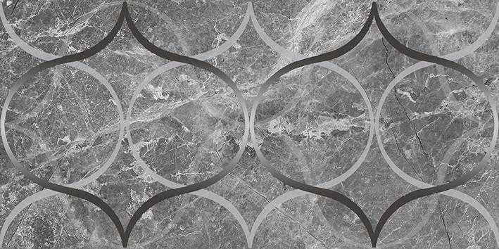 Декор Laparet Crystal Resonanse серый 30x60 глянцевый