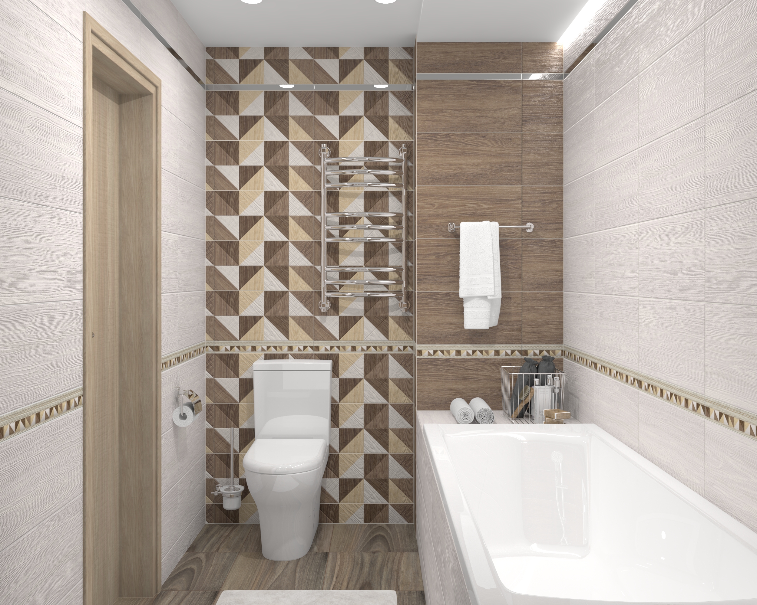 Декор (34007) Laparet Village беж микс 25x50 матовый