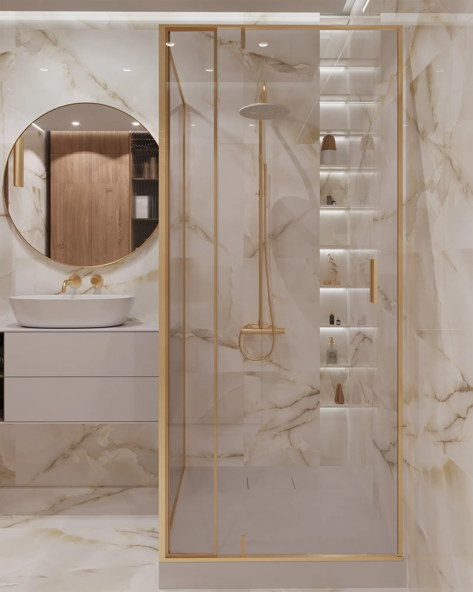 Керамогранит Аркадия Керамика FP1003-A Primo Onyx Full Polished 60x120 белый