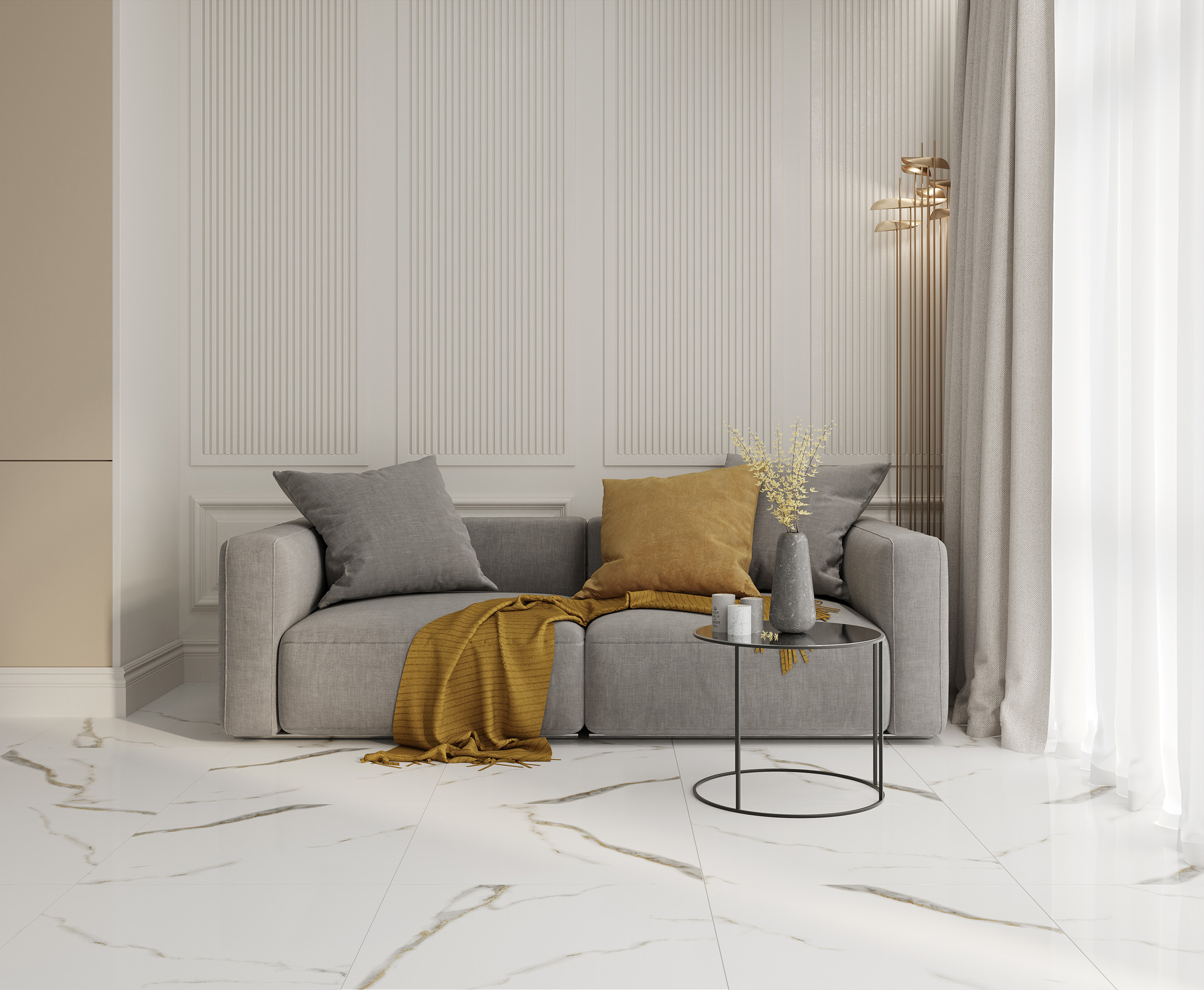 Керамогранит Laparet Golden White Statuario 60x120 полированный