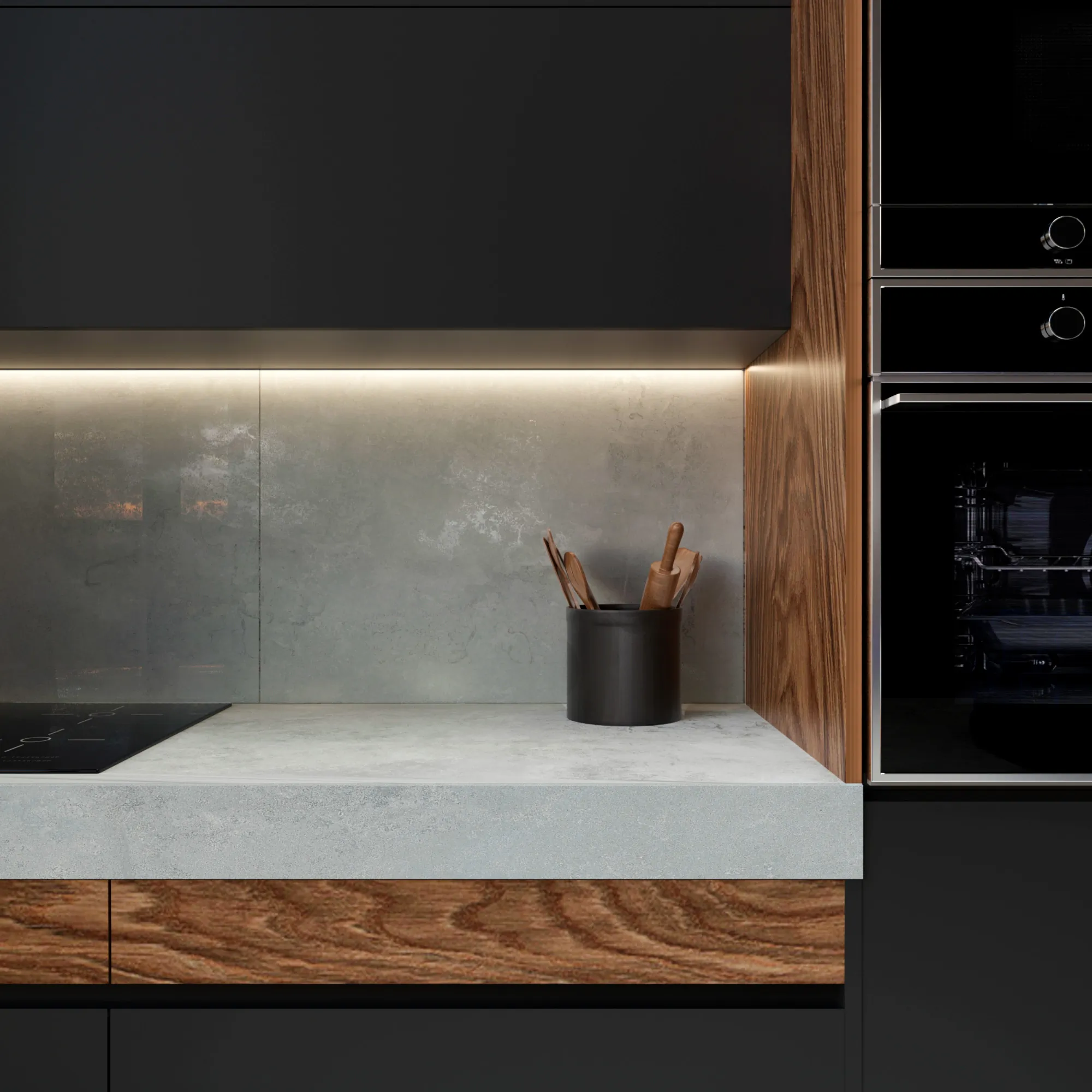 Керамогранит Аркадия Керамика GI8002-A Eragon Dark Grey Matt Glossy Ink 60x120 серый