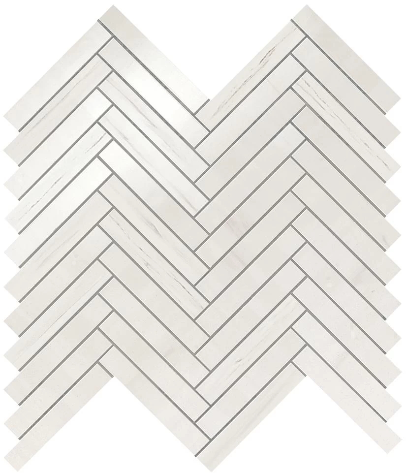 Мозаика Atlas Concorde Marvel Stone Bianco Dolomite Herringbone Wall 30.5x30.5 9SHD