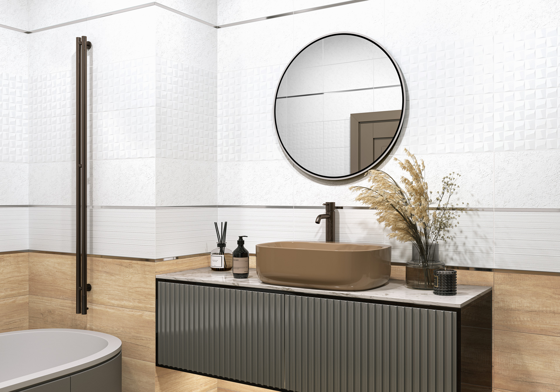 Керамическая плитка Alma Ceramica Милони TWU2550MLN04 бежевый 24.9x50