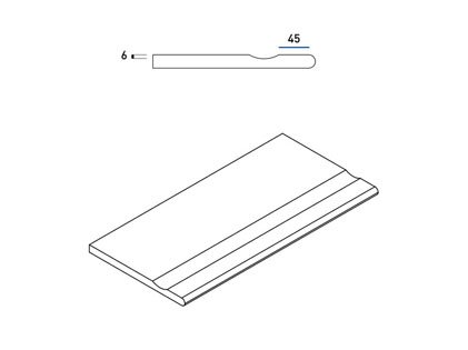 Бортик с выемкой закругленный Italon Contempora Х2 Pure 30x60