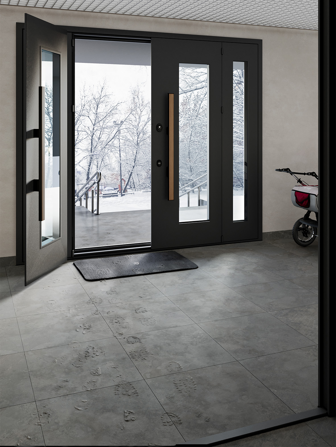 Керамогранит Старо Oslo Smoke Antislip 60x120 серый