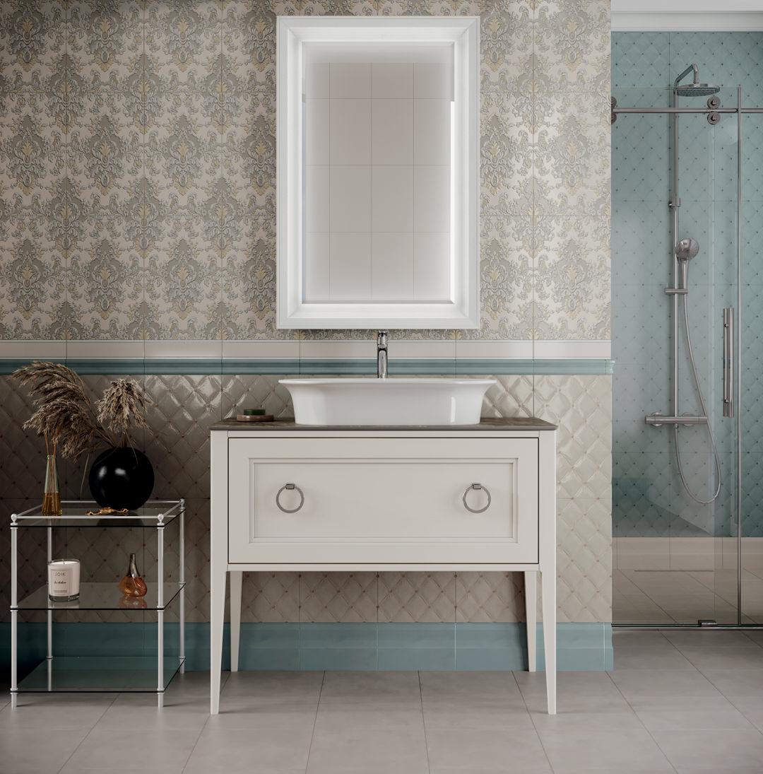 Керамическая плитка Kerama Marazzi Браганса структура голубой матовый 25x40 6408