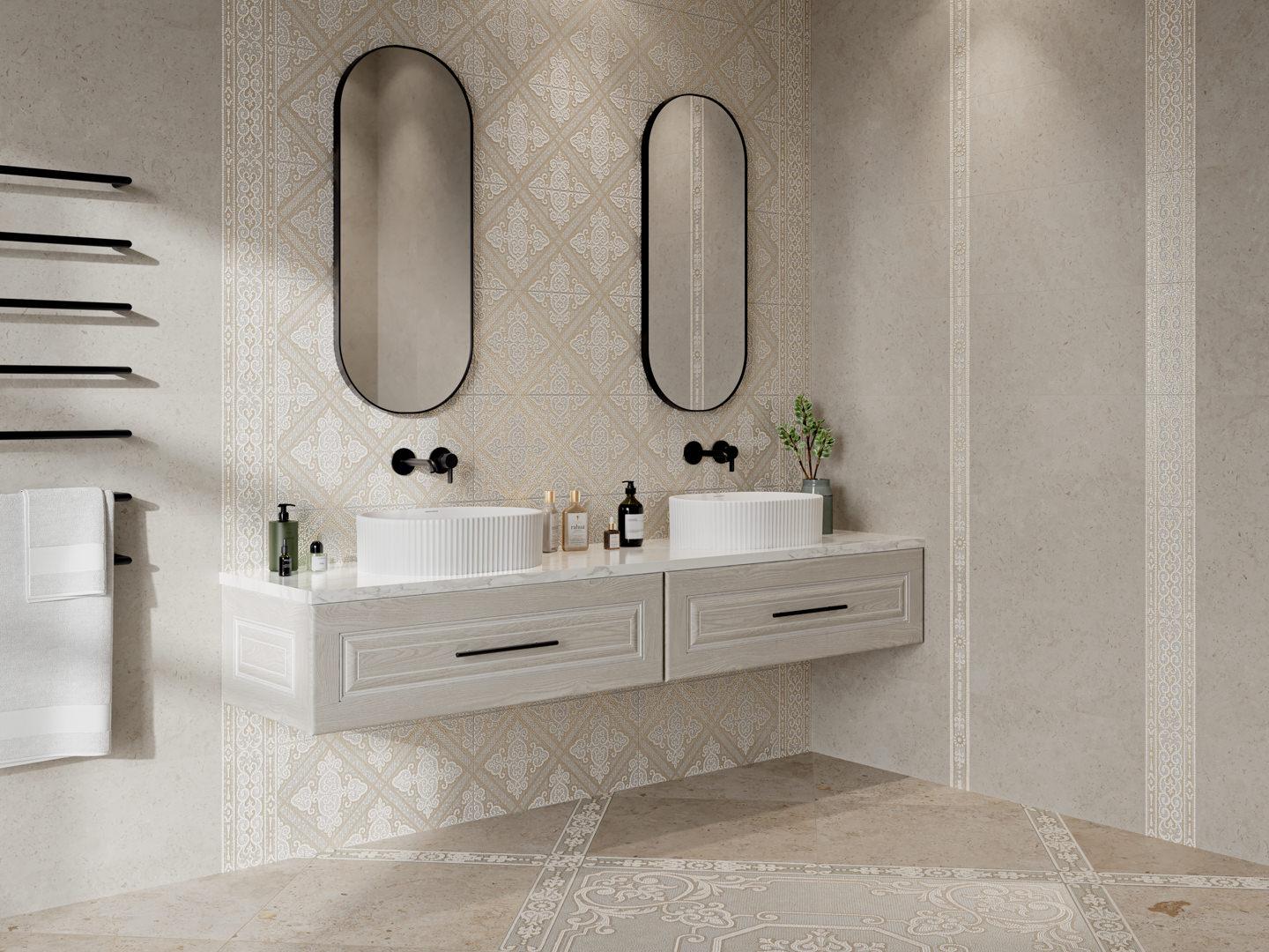 Керамическая плитка Kerama Marazzi Карму структура бежевый матовый обрезной 30x60 11210R