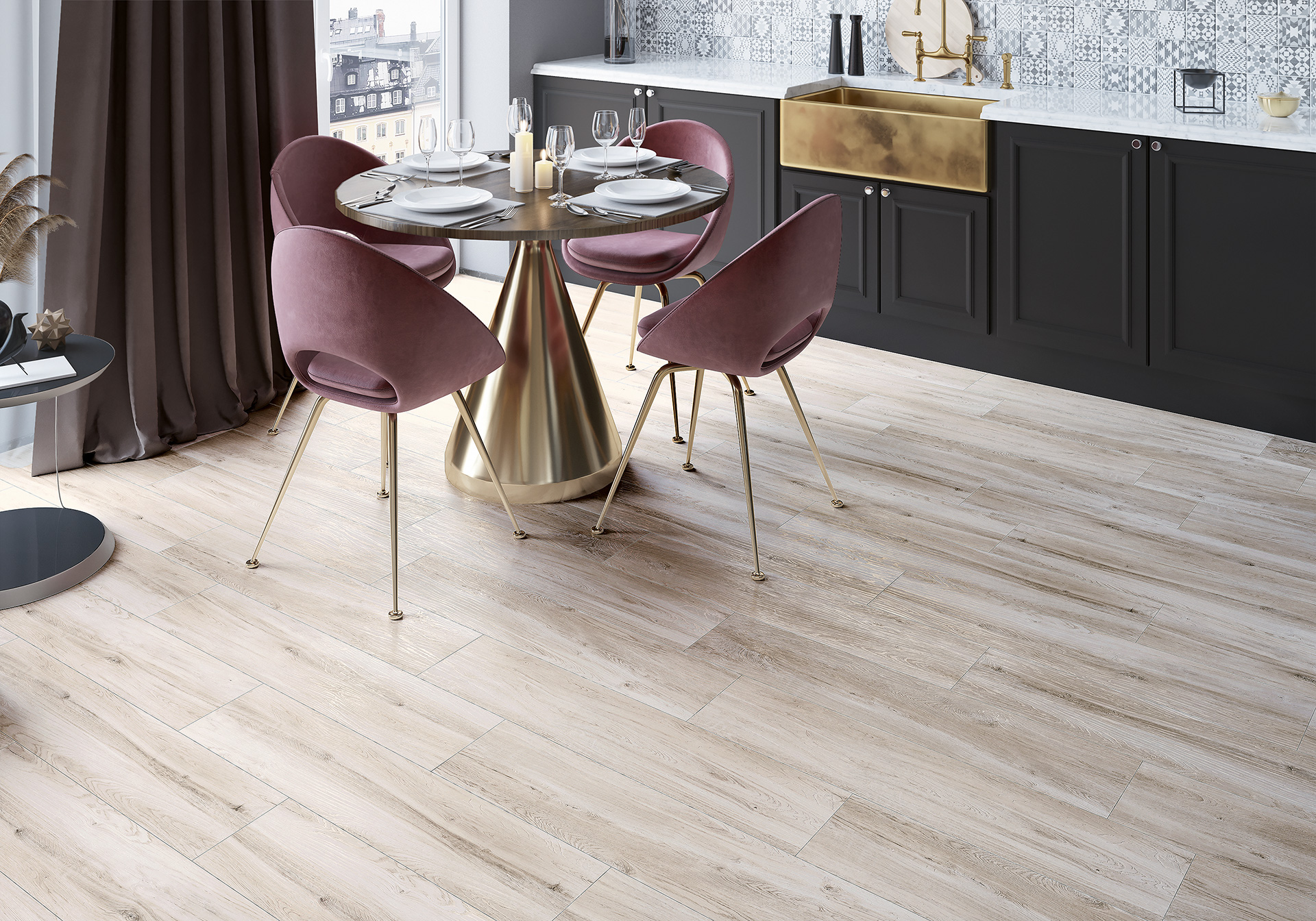 Керамогранит Alma Ceramica Вествуд GFA92WTD04R серый 20x90